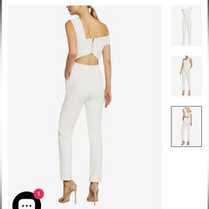 BCBG Max Azria Ivory Off-Shoulder Jumpsuit - Size 0, Brand New
